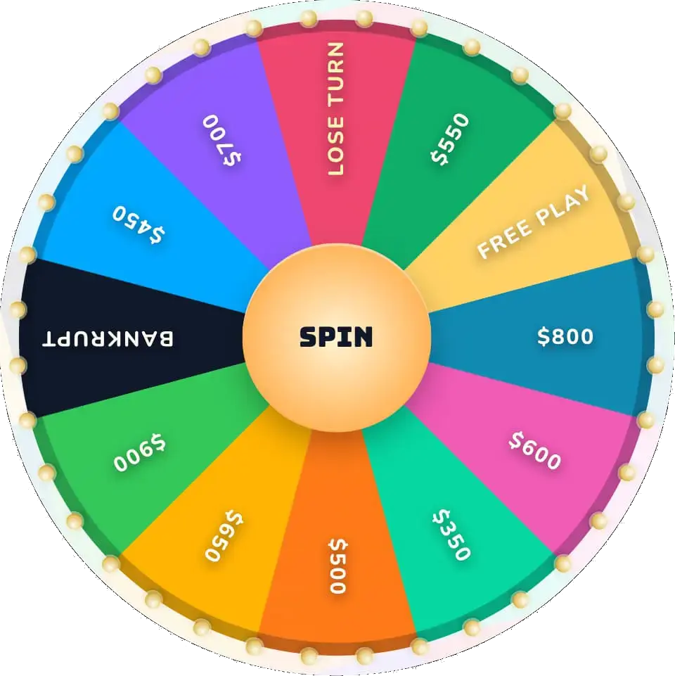A colorful wheel from Spinorama, a browser-based word puzzle game for group play